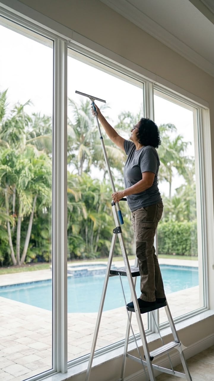 Large window cleaning